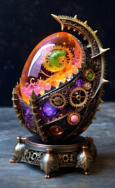 a colorfully decorated object