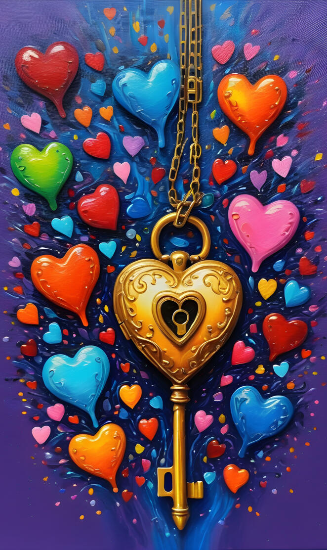 a colorful art piece