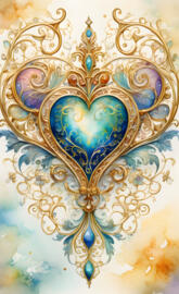 a circular ceiling with designs