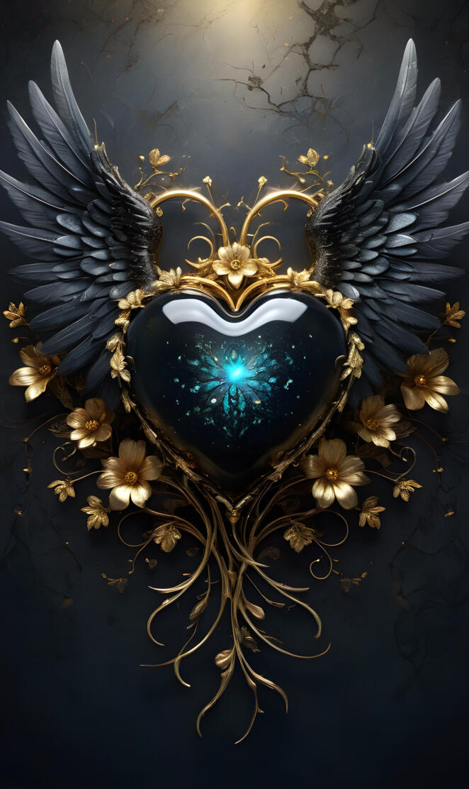 a gold and blue mask