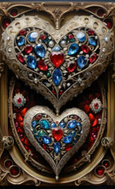 Jeweled hearts II