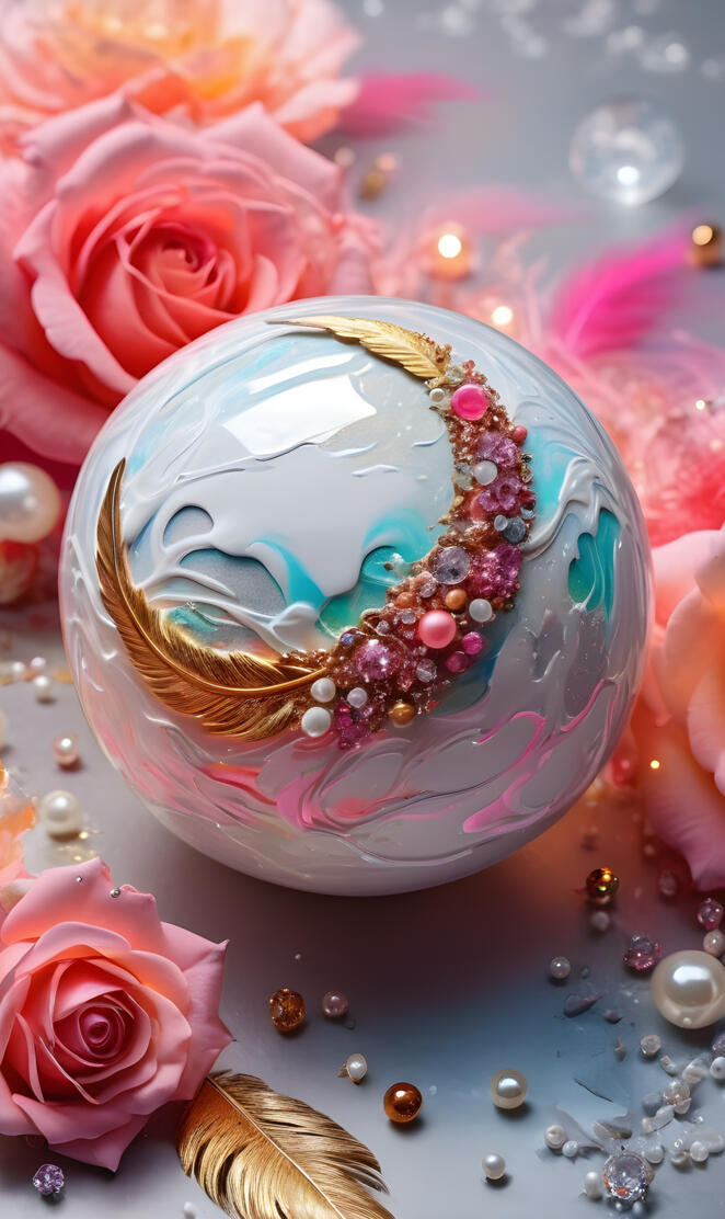 a decorated egg with a gold star