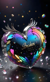 a colorful gem with a black background