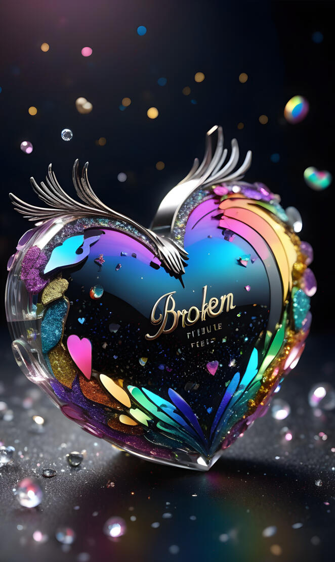 a colorful gem with a black background