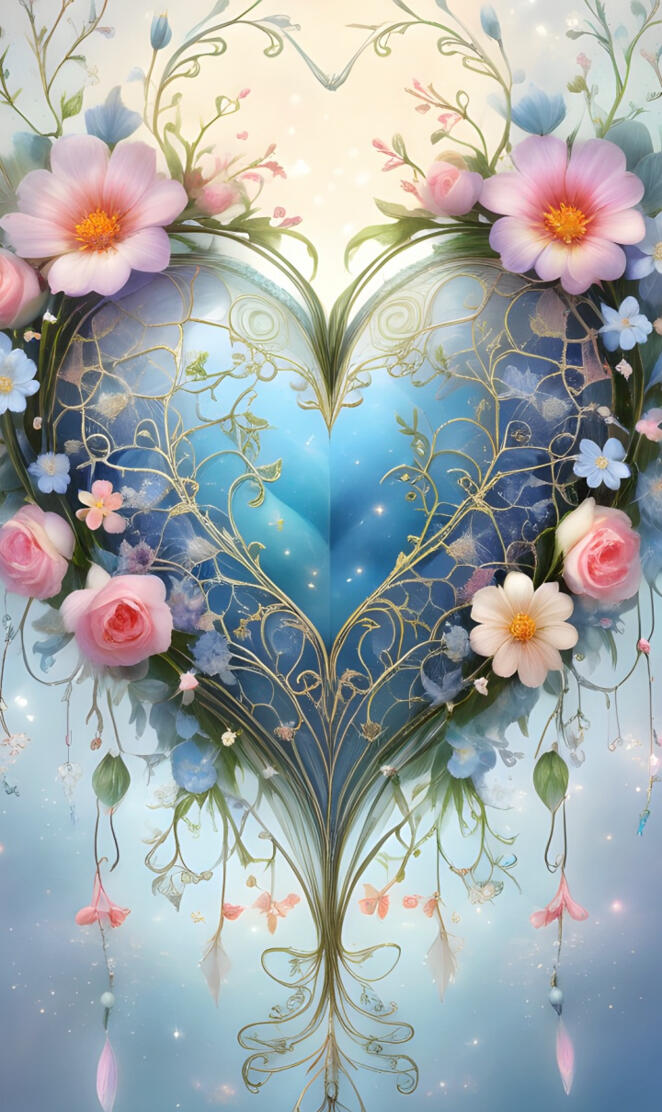 Ornate Floral Heart