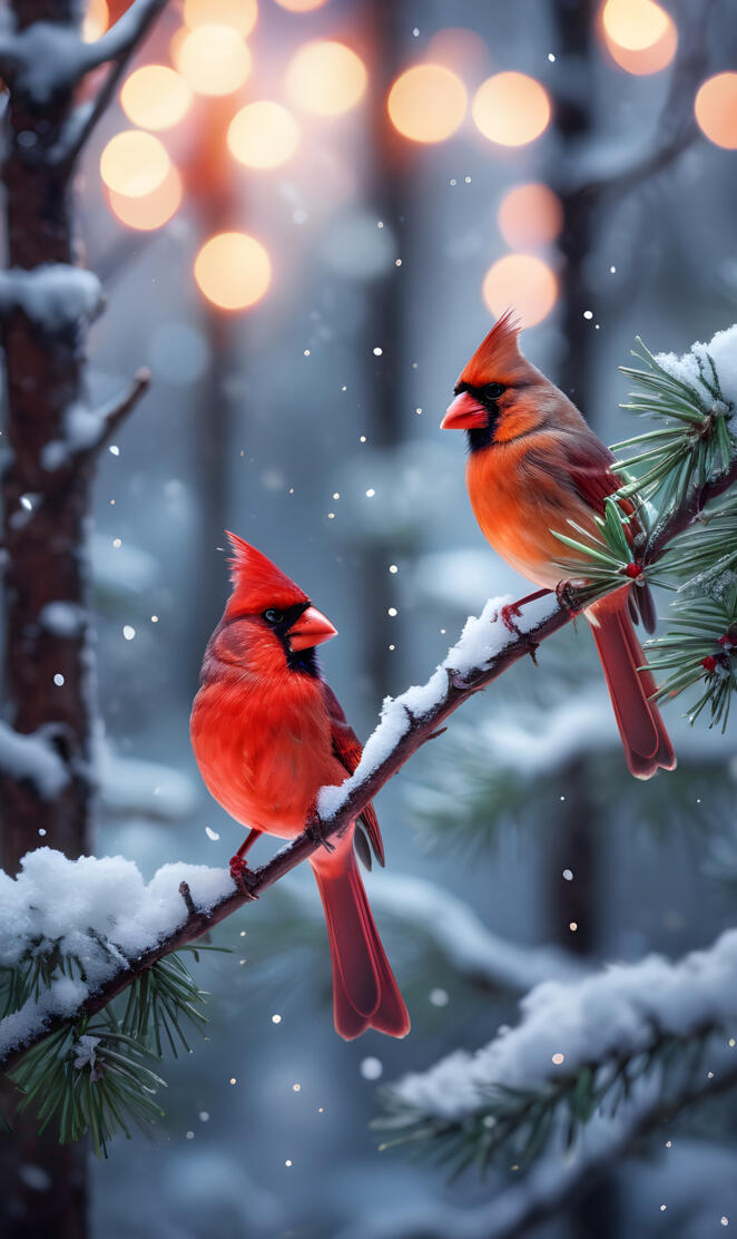 winter cardinals