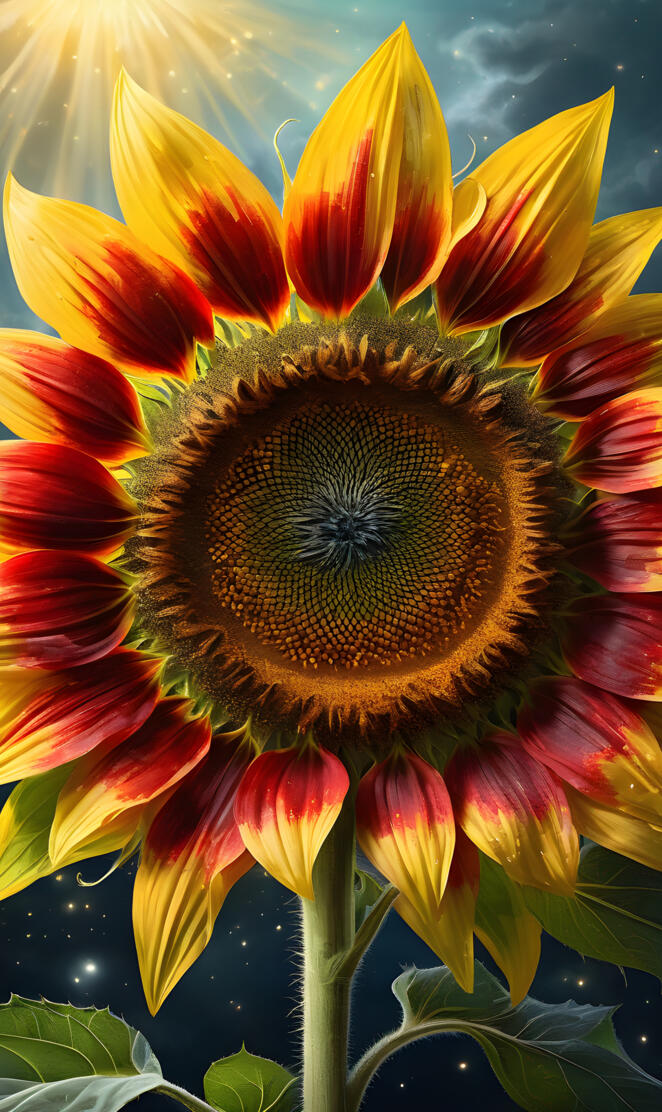 a sunflower with a large center