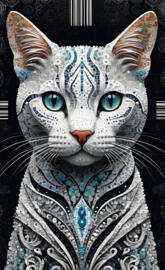 a cat wearing a garment