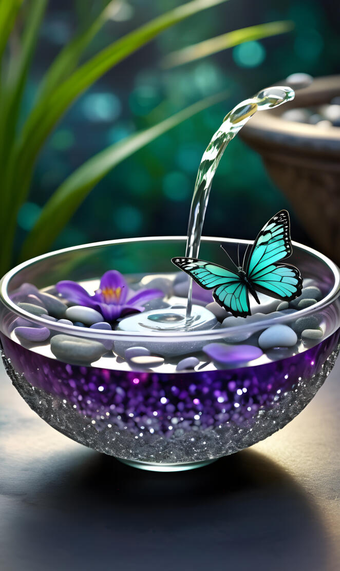 a butterfly on a purple flower