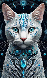 a cat with blue eyes