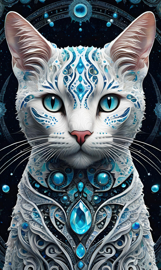 a cat with blue eyes