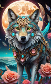 a dog wearing a garment