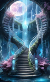 stairs to glory land background pattern