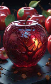 Ruby Glass Apple