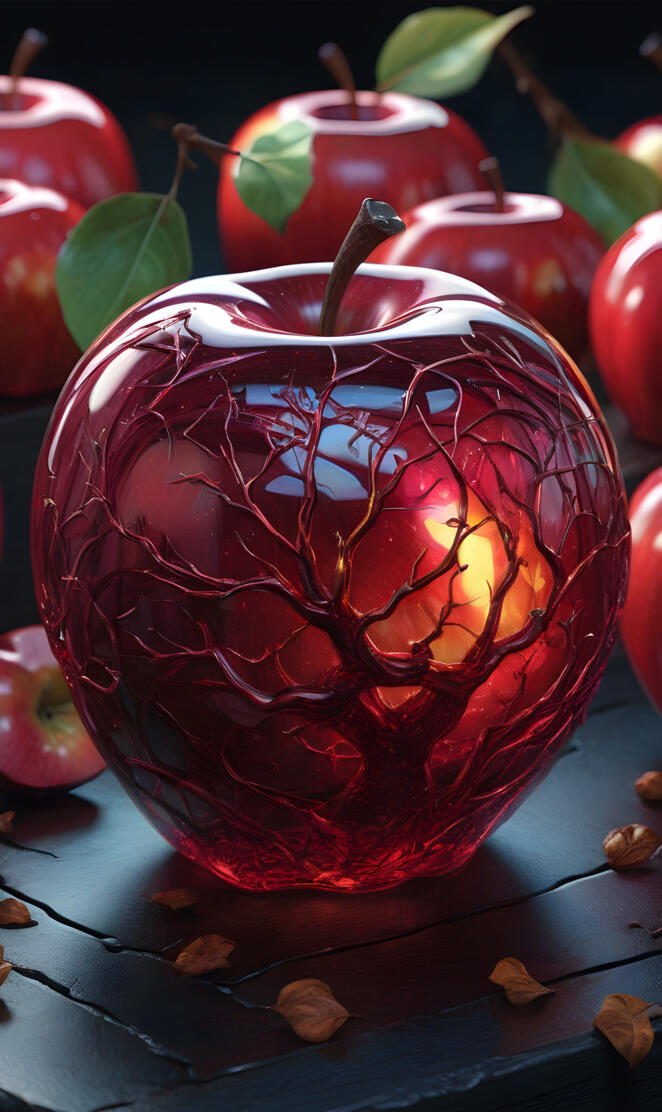 Ruby Glass Apple