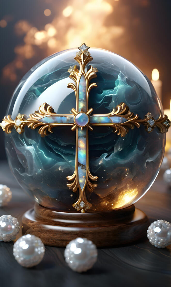 a gold and silver Cross