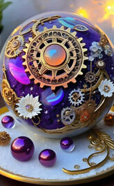 a colorful plate with a design on it