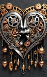 a clock with several golden numerals