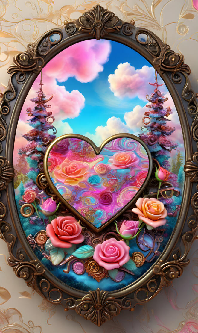 a colorful circular object with flowers