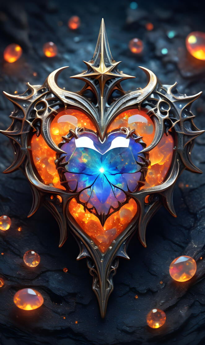 opal gothic heart
