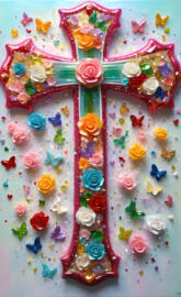 a colorful piece of art