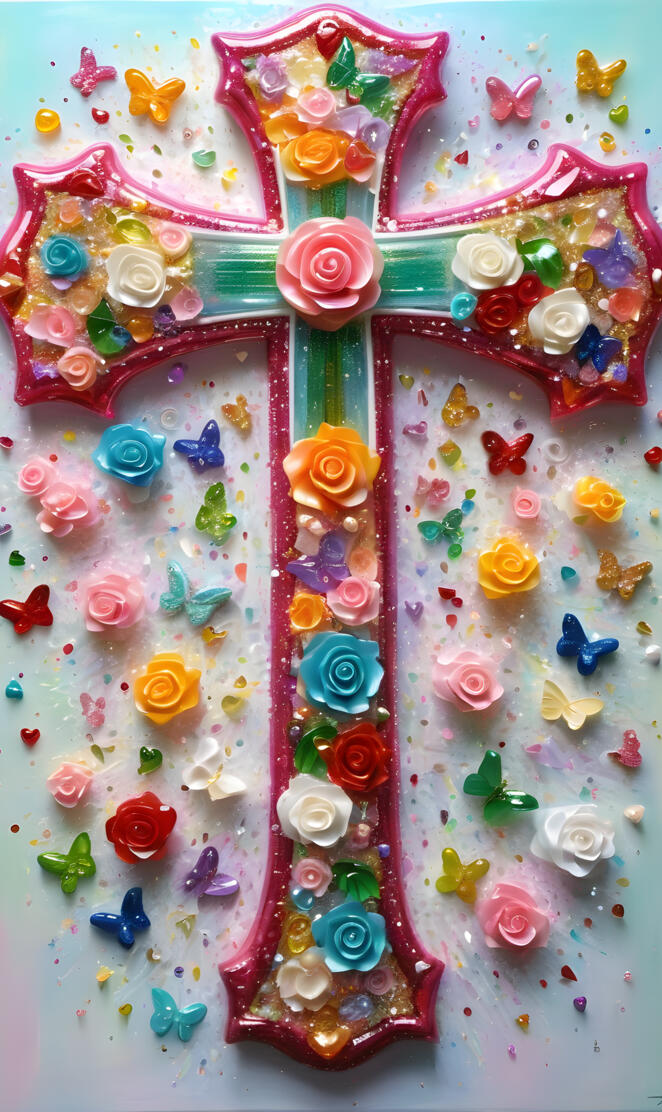 a colorful piece of art