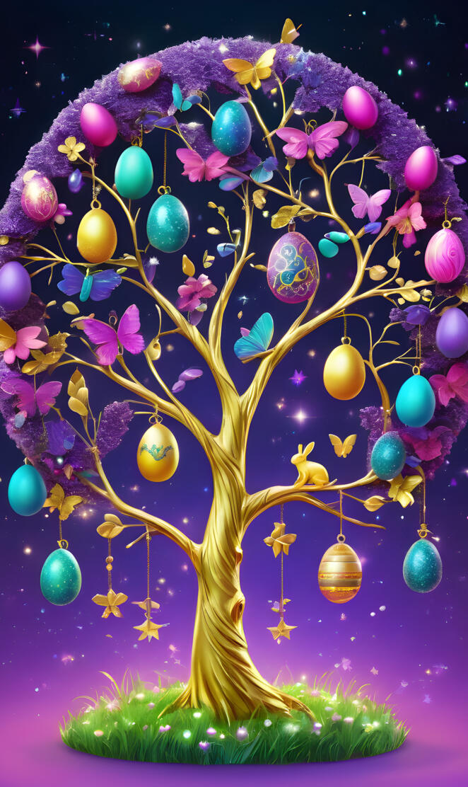 Whimsical Easter Egg Tree #2