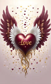 love and winged heart