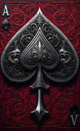 a black and red design