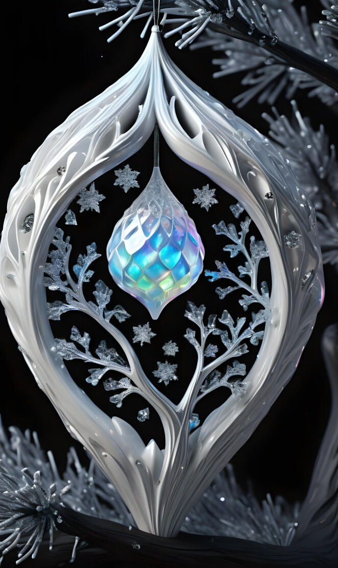 a crystal with a blue gem
