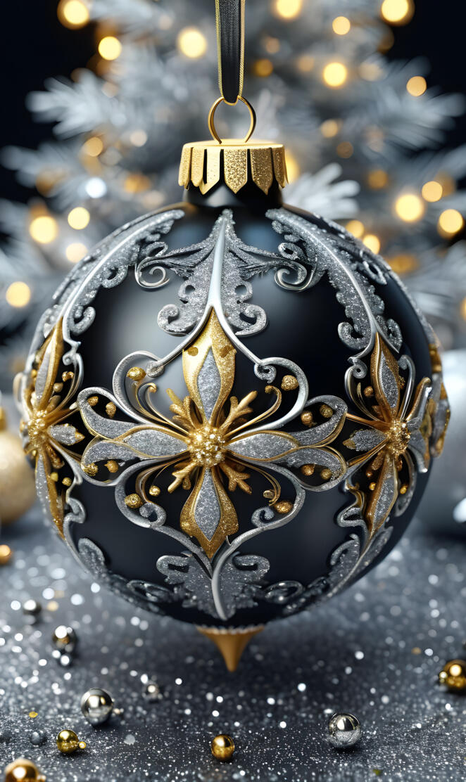 a gold and black pendant