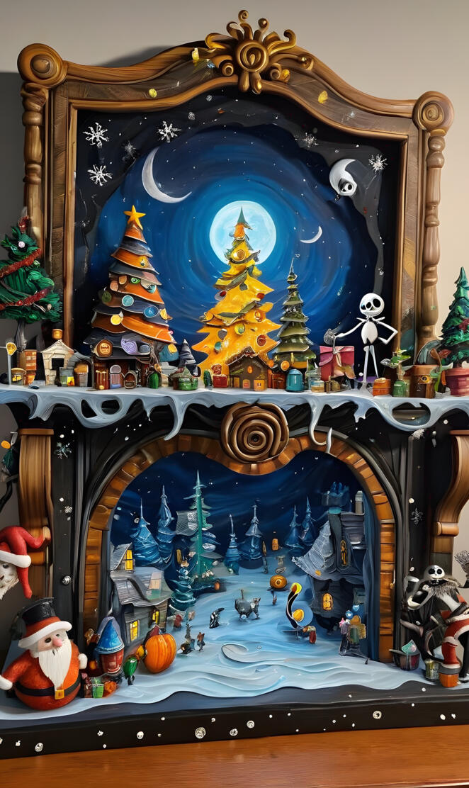 a painting on a wall