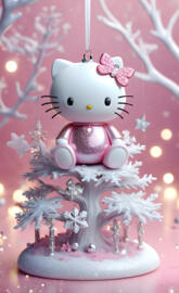 a snowman with a pink dress and crown