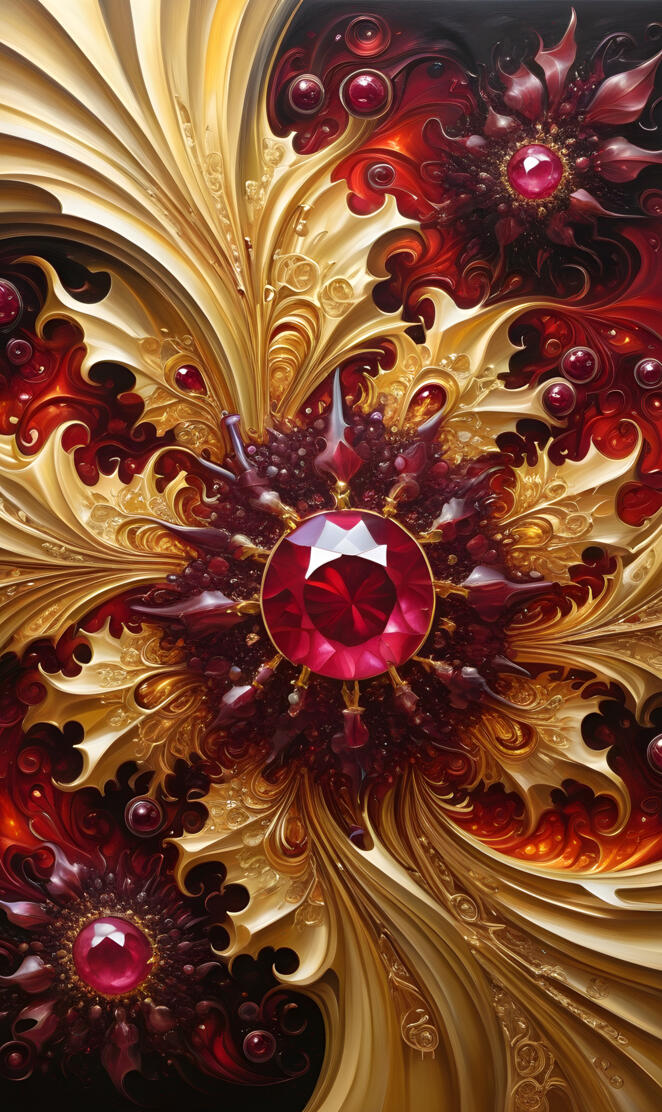 gold and ruby fractals dream