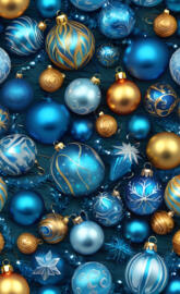 blue ornaments
