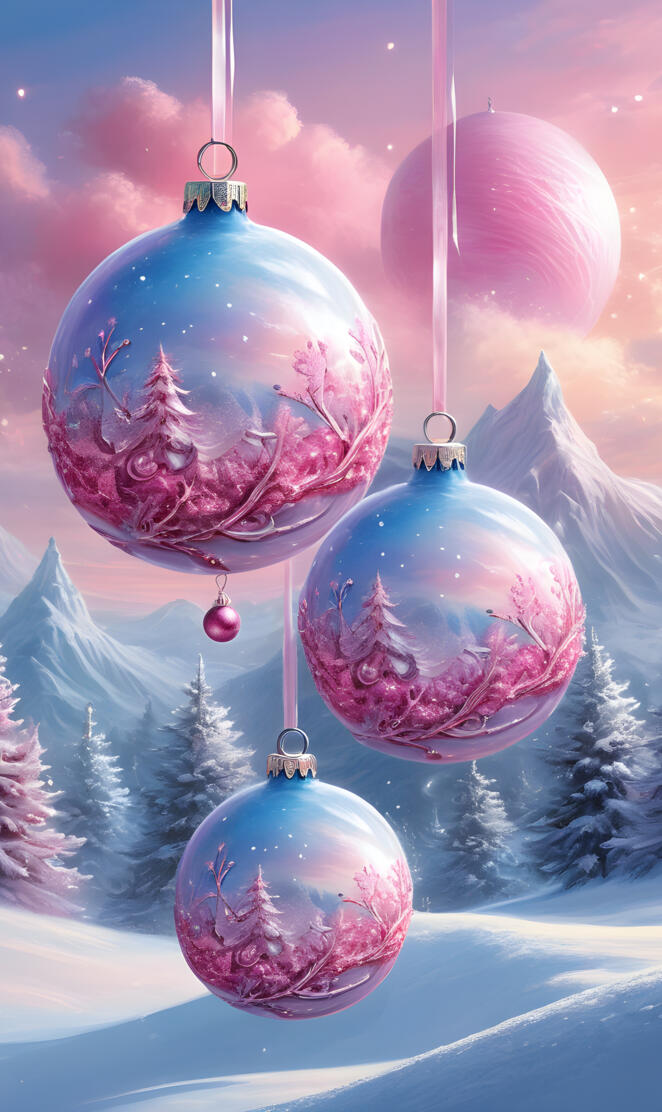 pinkblue ornaments