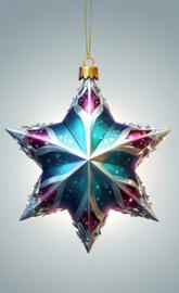 a blue and green ornament