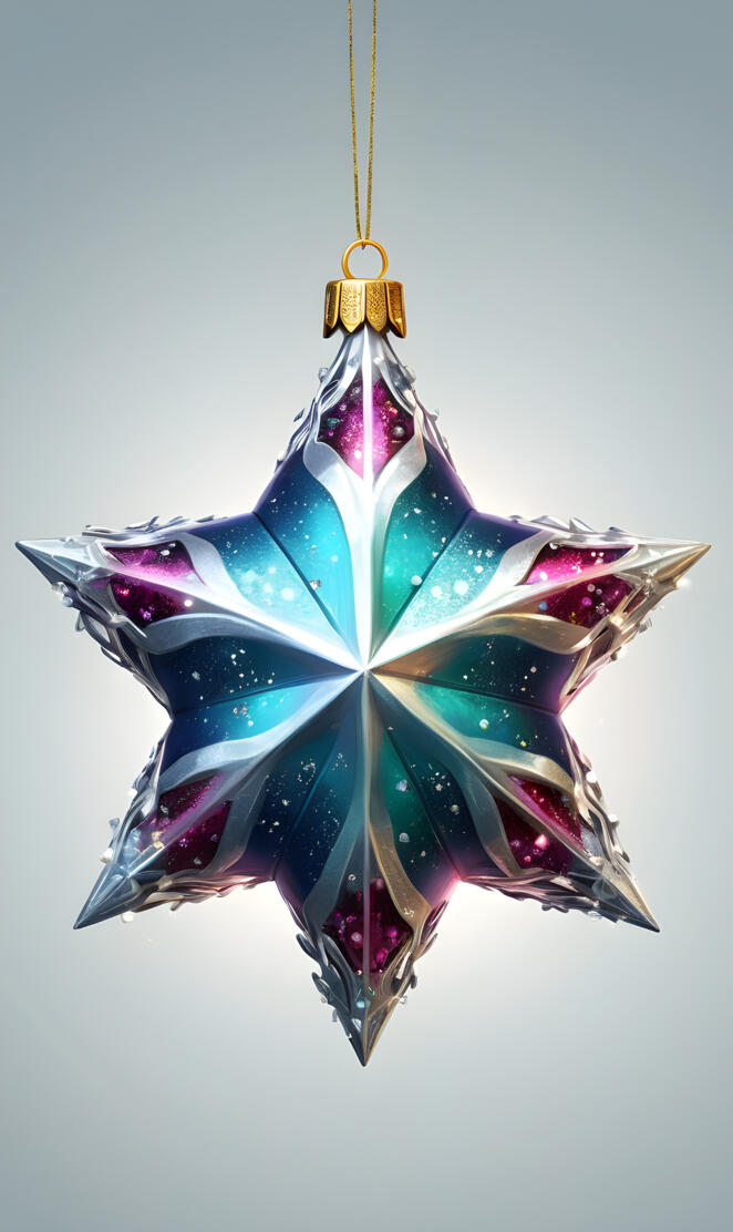 a blue and green ornament