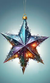 a colorful glass chandelier