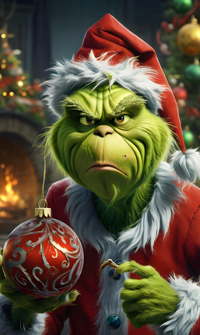 Grinch with ornament
