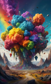 Rainbow explosion