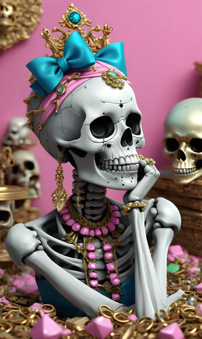 Victorian Skull Lady