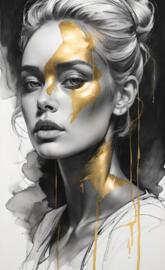 Adele in gold, ai created