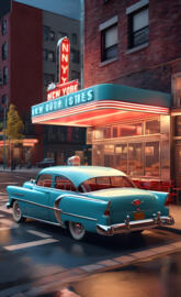 4k photo of new York 1950 filter