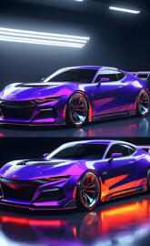 a purple sports car