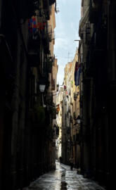 Narrow Alley of Light and Shadows