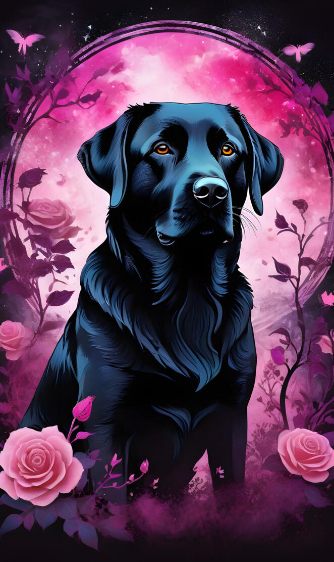 Magenta black lab