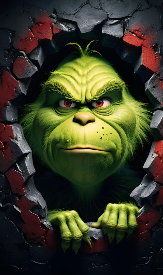 Peek a BOO 👀  The Grinch