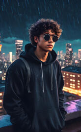 a person wearing sunglasses