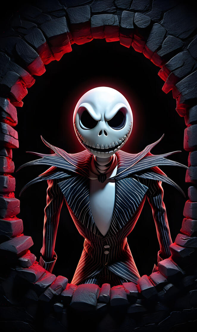 Peek a BOO 👀 jack Skellington